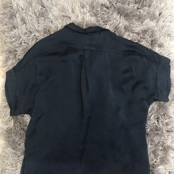 Boutique Ovi Navy silk like feel dress- Small - Picture 4 of 4